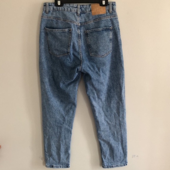 ZARA MOM Wedgie Paper bag taper size 6 12.5” Hi Rise Jeans - Picture 11 of 15